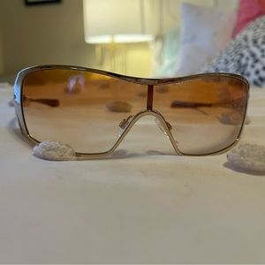 Oakley Dart sunglasses. Gold with amber gradient lenses